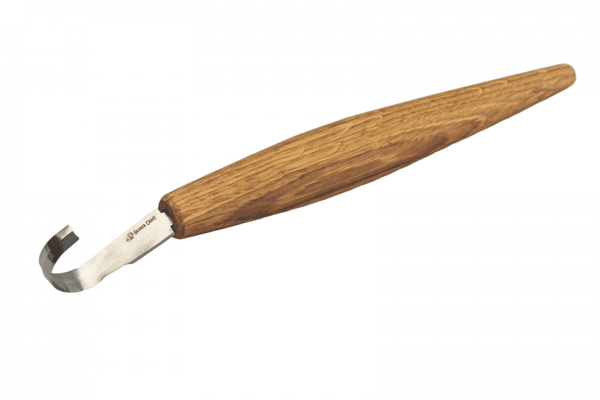 BeaverCraft SK5 Spoon Carving Knife Deep Cut Bevels Oak Handle 85 mm (Grip: Left)
