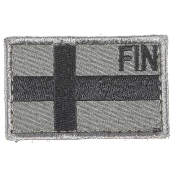 Snigel Patch Finnish Flag Grey&Black -12 Small