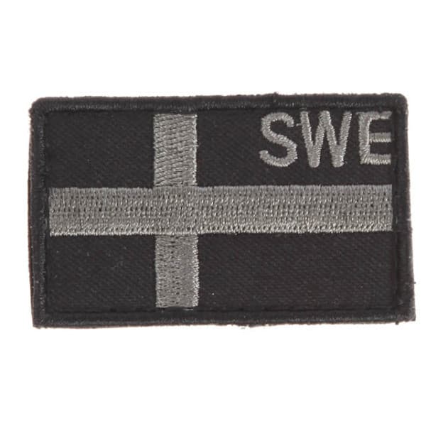 Snigel Patch Swedish Flag Black & Grey