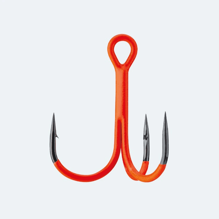 BKK SPEAR-21 UVO Treble Hook Orange (Size: #4 6 Pcs)