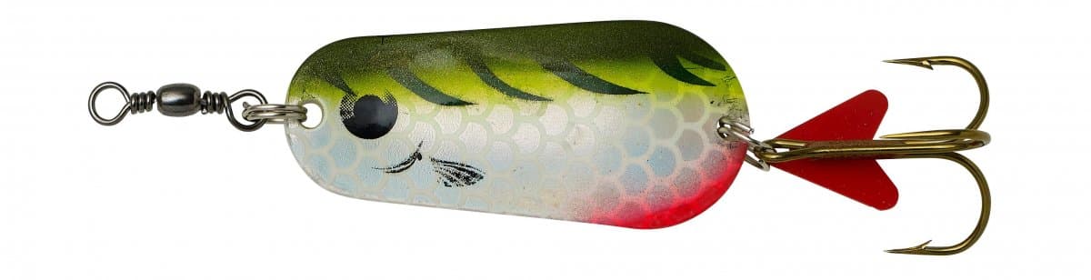 DAM Effzett Standard Spoon 3,2cm 6g (Color: Olive / Chartreuse Tiger)