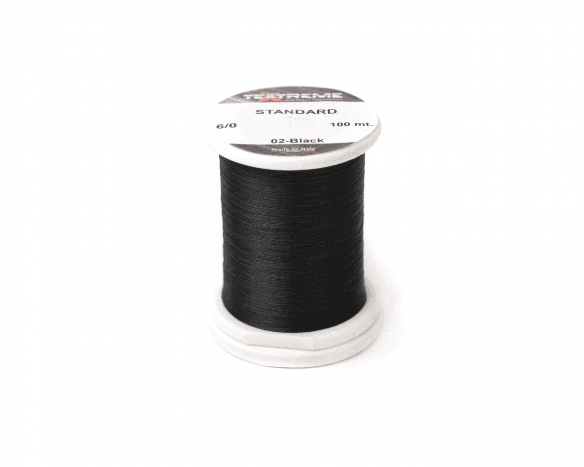 Textreme Flytying Thread Standard 6/0 (Color: Black)