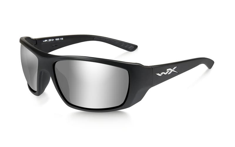 WileyX Kobe Smoke Grey Sliver Flash Matte Black Frame