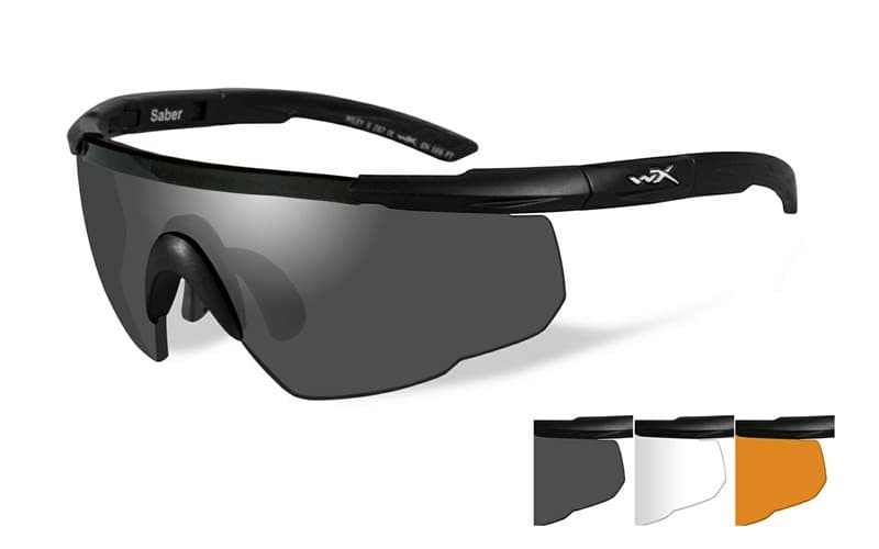 WileyX SABER ADV Smoke/Clear/Light Rust Matte Black Frame