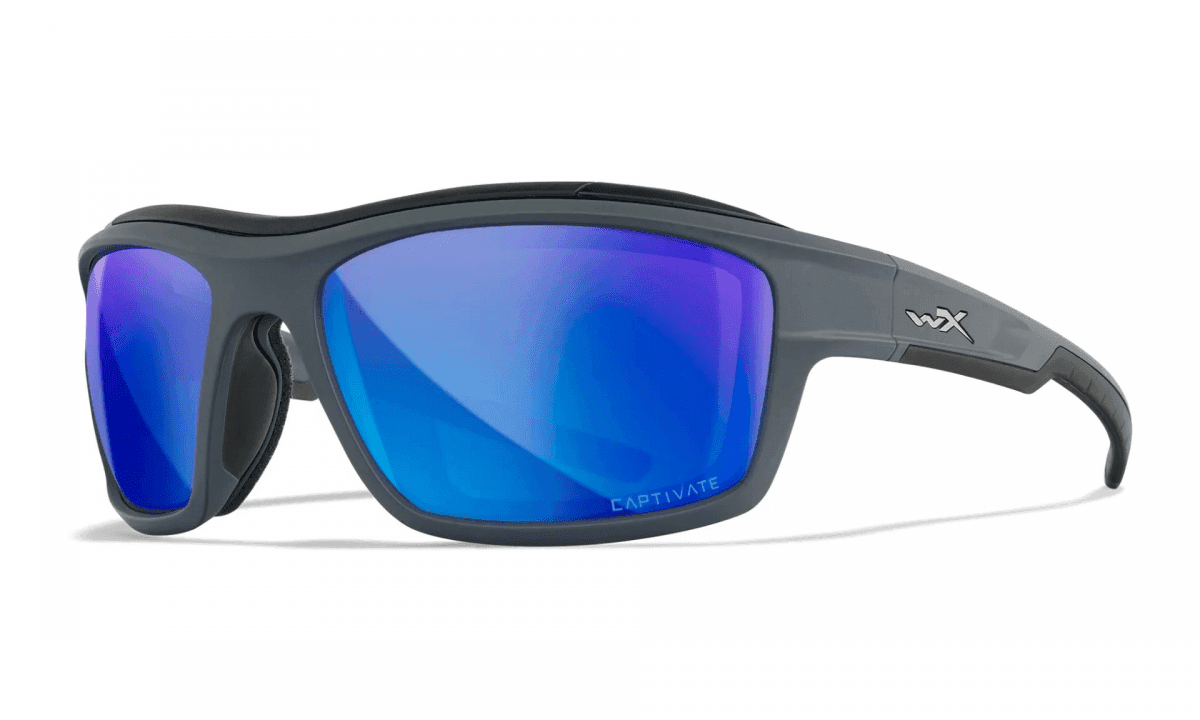 WileyX Ozone CAPTIVATE Polarized Blue Mirror Lens / Matte Grey Frame