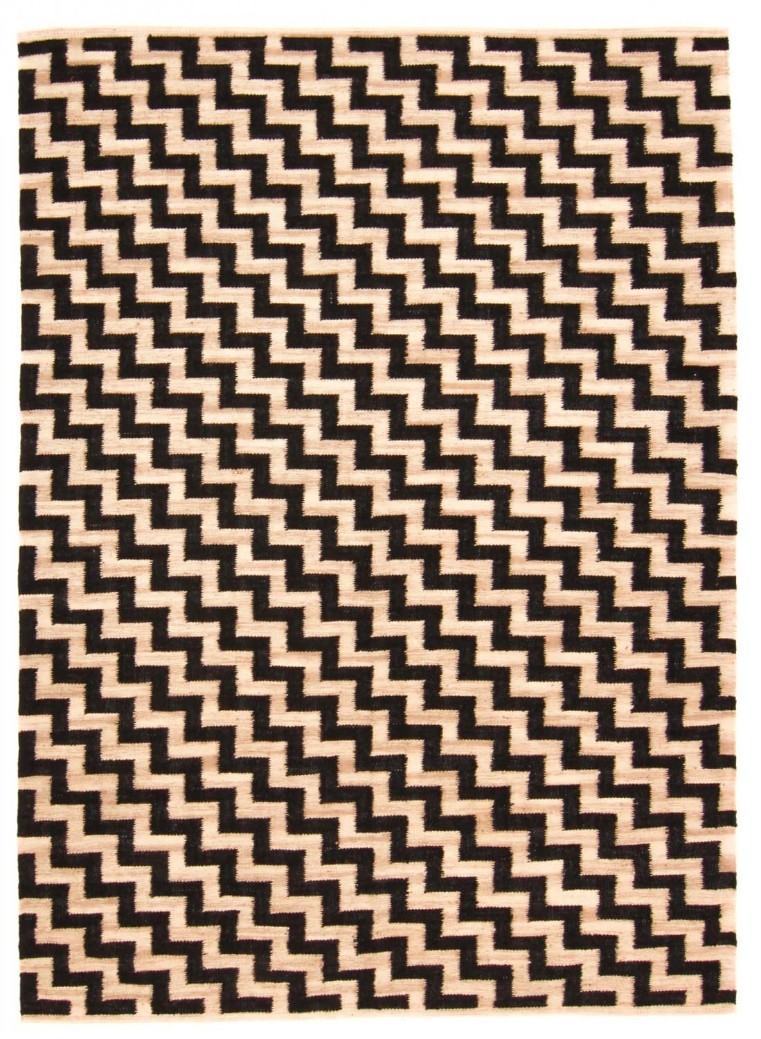 Juteteppe - Cabana (beige/sort) (Størrelse: 140 x 200 cm)