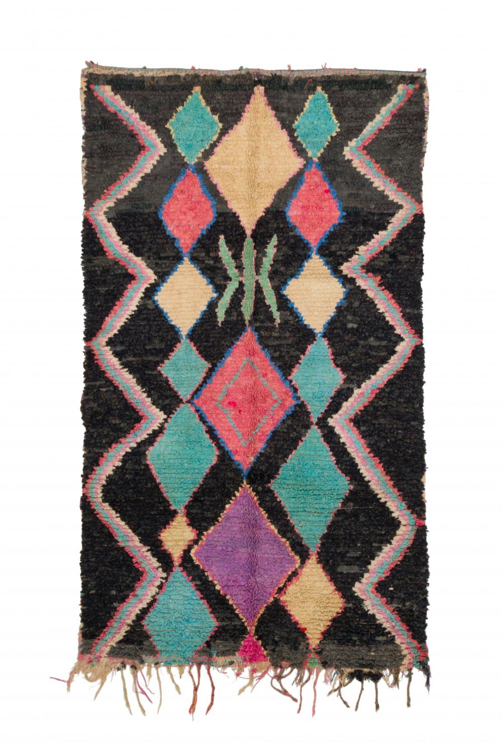 Marokkansk Boucherouite-teppe 235 x 135 cm (Størrelse: 235 x 135 cm)