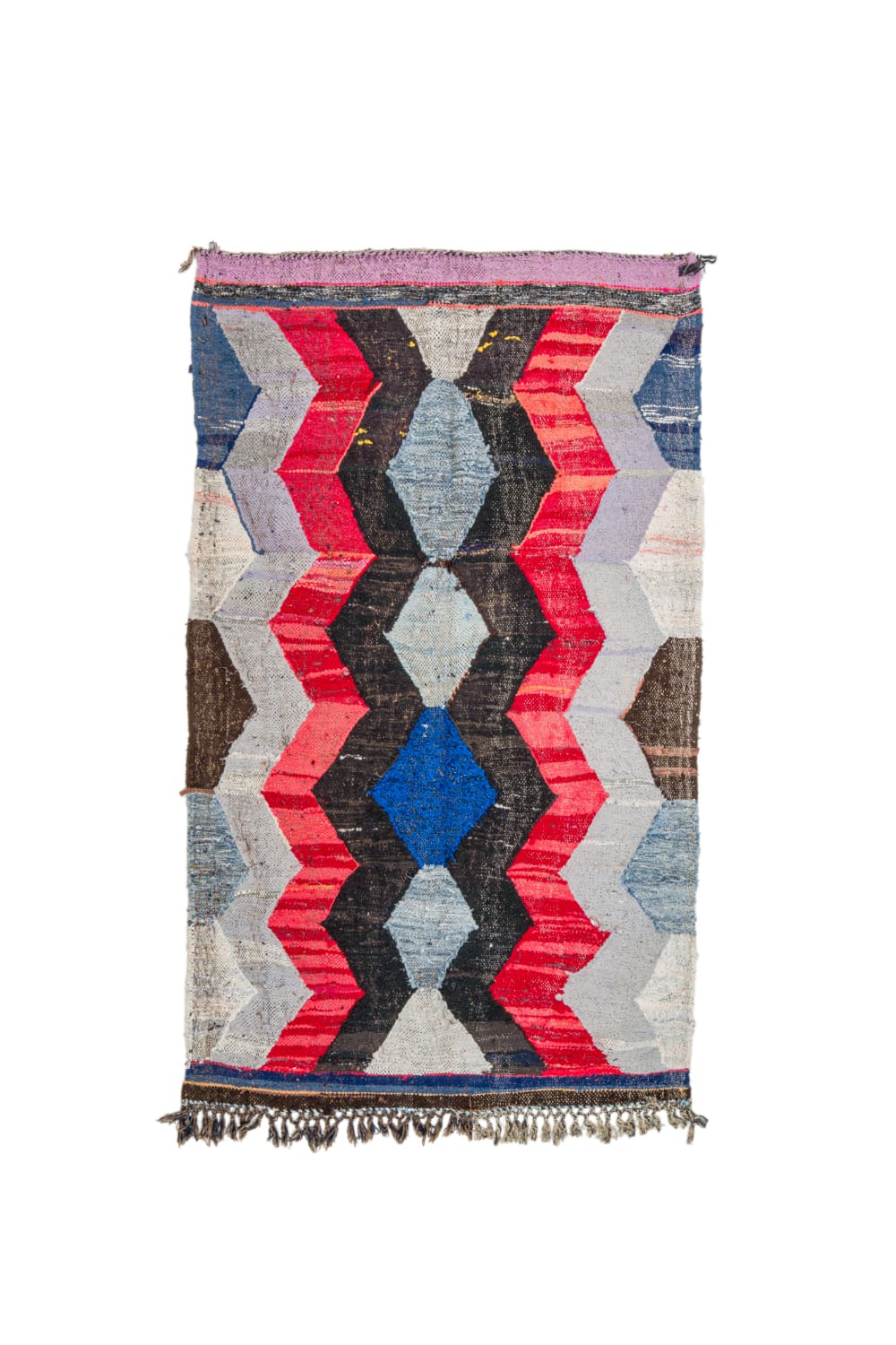 Marokkansk Boucherouite-teppe 135 x 225 cm (Størrelse: 135 x 225 cm)