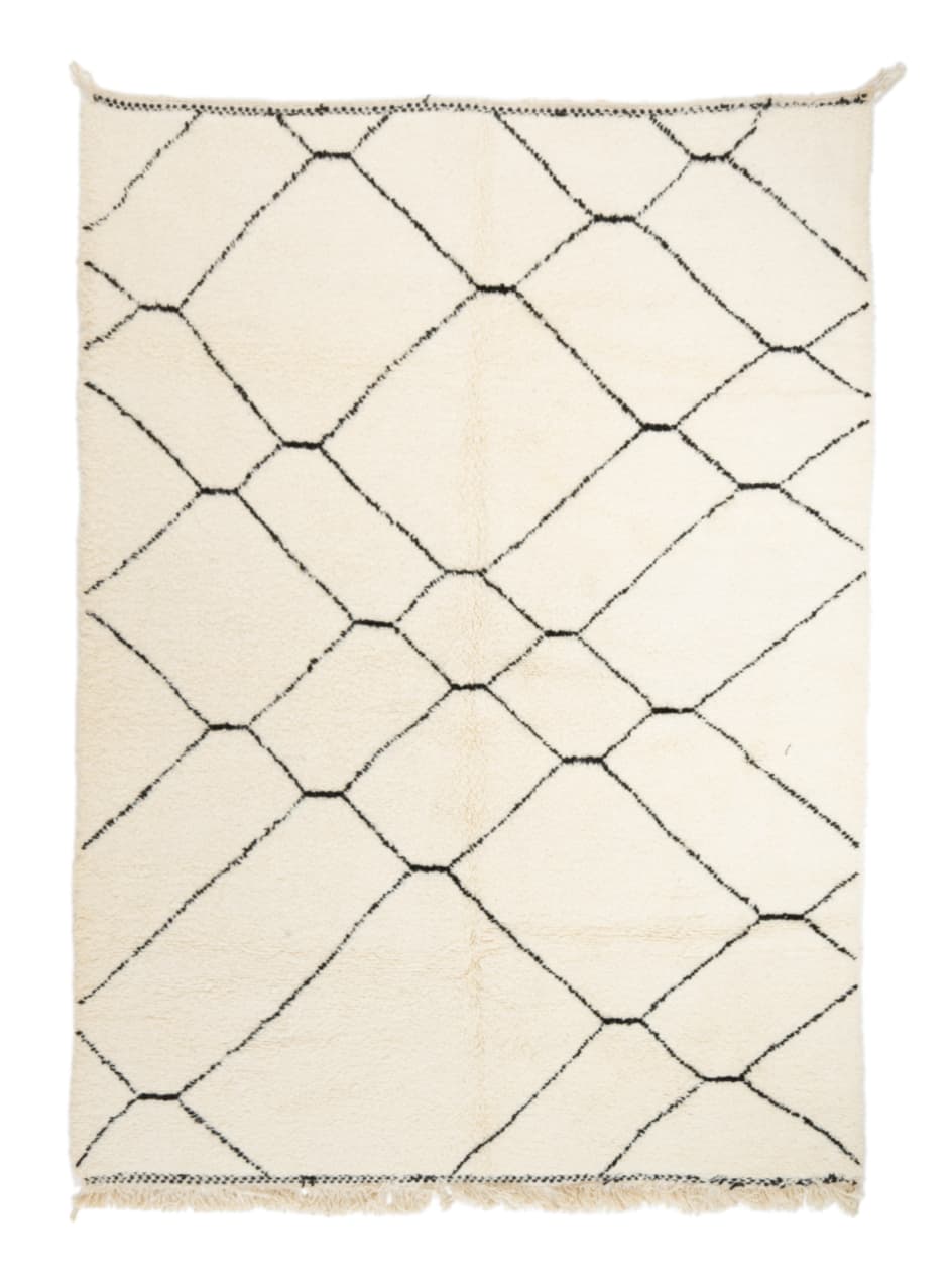 Kelim-teppe Marokkansk Beni Ourain 210 x 285 cm (Størrelse: 210 x 285 cm)