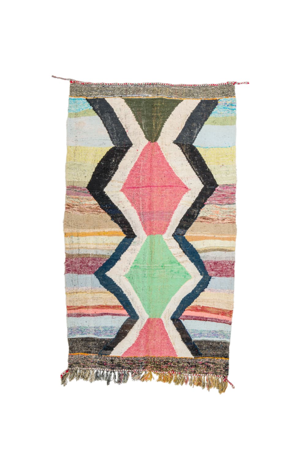 Marokkansk Boucherouite-teppe 135 x 215 cm (Størrelse: 135 x 215 cm)