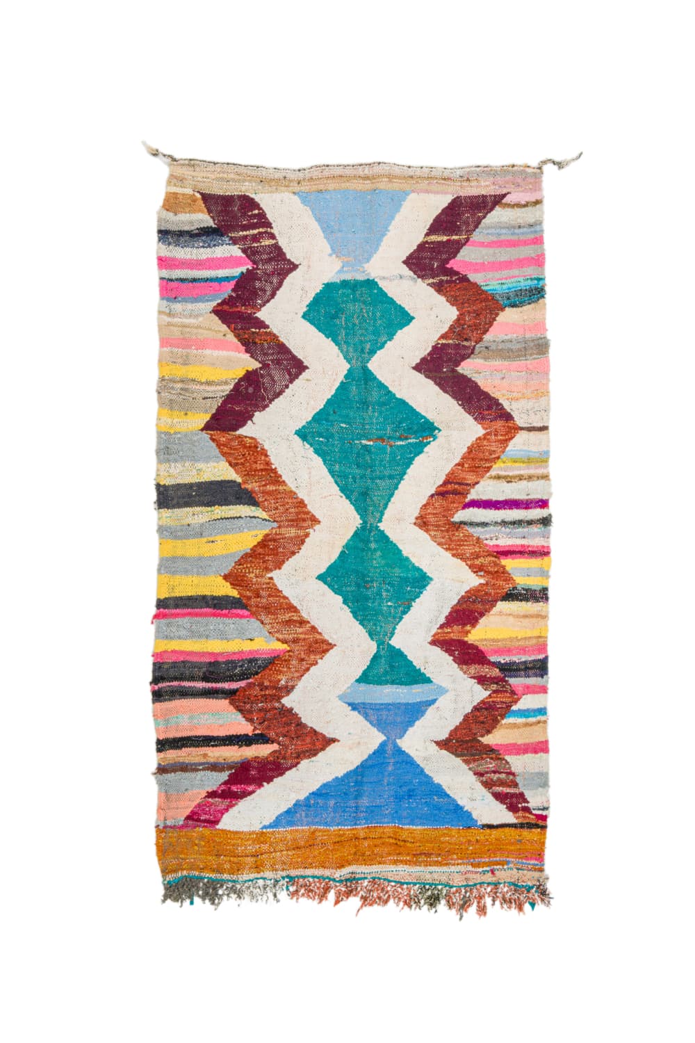 Marokkansk Boucherouite-teppe 125 x 225 cm (Størrelse: 125 x 225 cm)