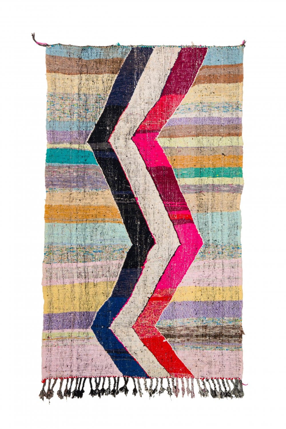 Marokkansk Boucherouite-teppe 125 x 220 cm (Størrelse: 125 x 220 cm)