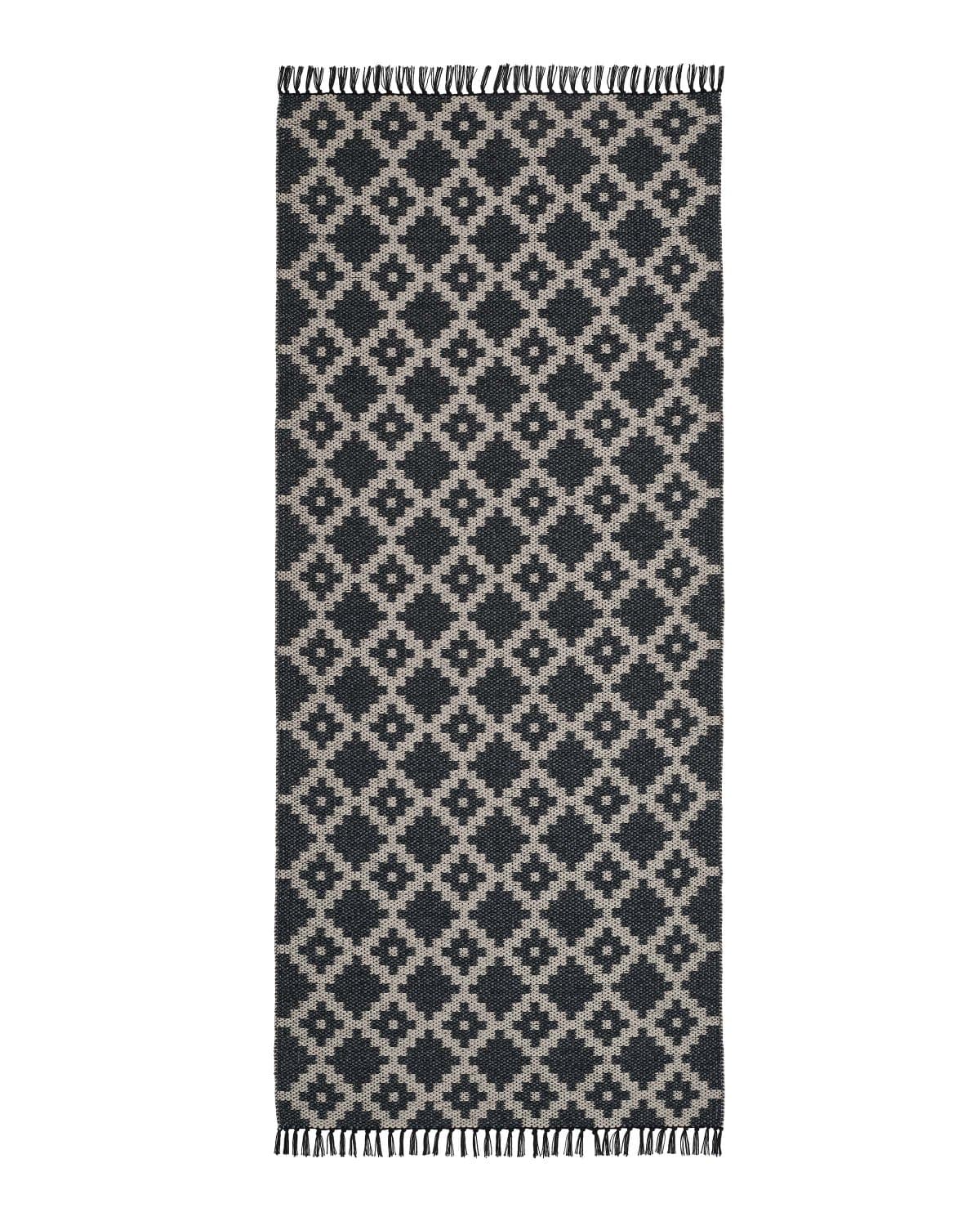 Plastmatter - Horredsmattan Leia (svart) (Størrelse: 80 x 300 cm)