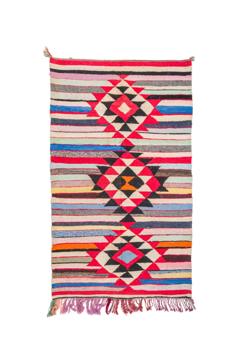 Marokkansk Boucherouite-teppe 145 x 250 cm (Størrelse: 145 x 250 cm)