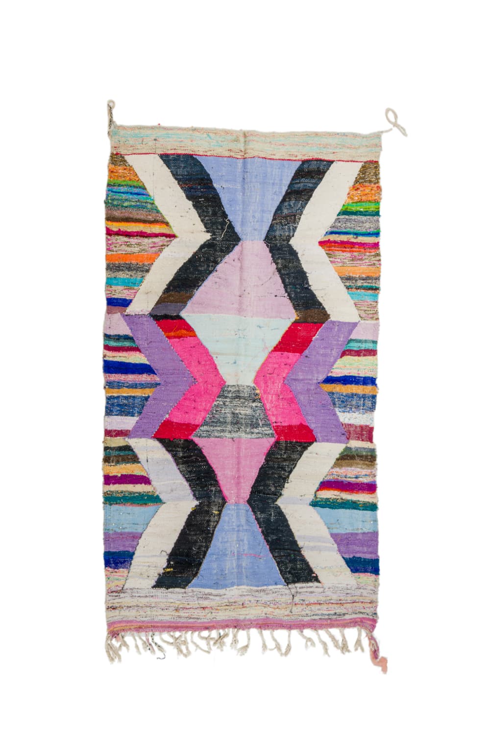 Marokkansk Boucherouite-teppe 130 x 225 cm (Størrelse: 130 x 225 cm)