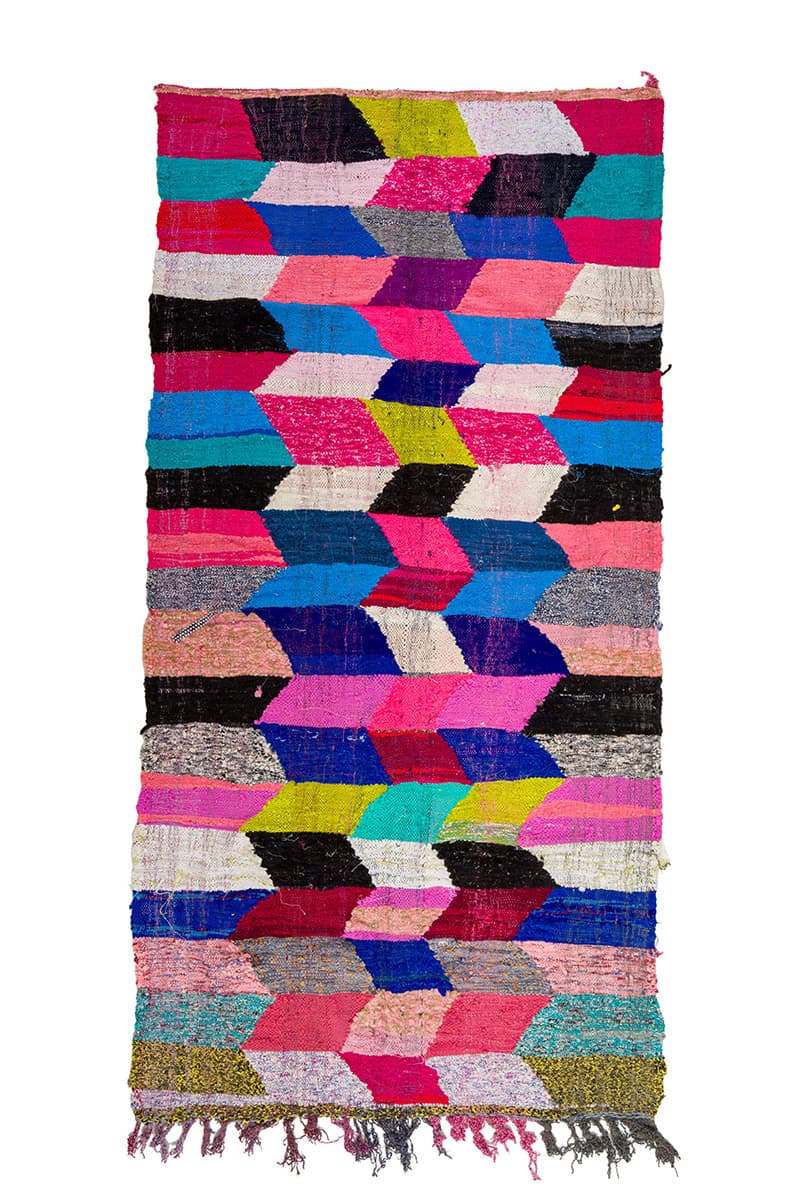 Marokkansk Boucherouite-teppe 150 x 305 cm (Størrelse: 150 x 305 cm)