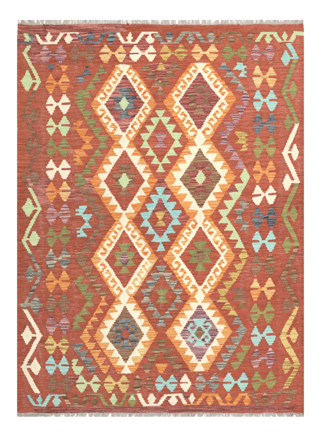 Orientalsk Teppe - Vegi Kelim Hand Woven - 130 x 176 cm (Størrelse: 130 x 176 cm)