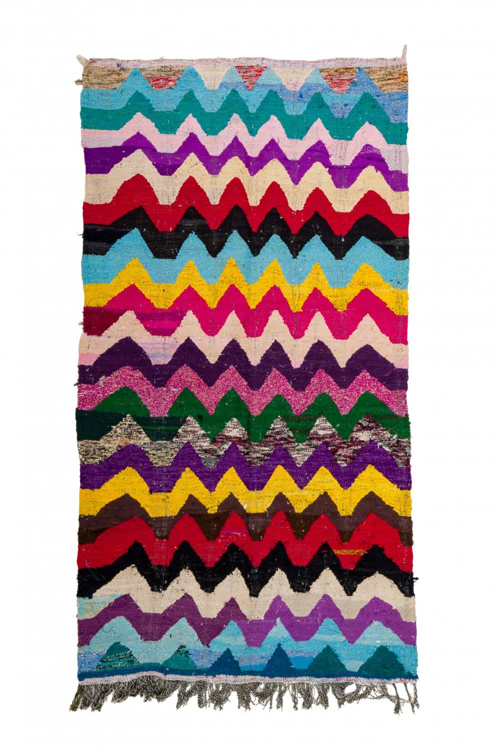 Marokkansk Boucherouite-teppe 125 x 235 cm (Størrelse: 125 x 235 cm)