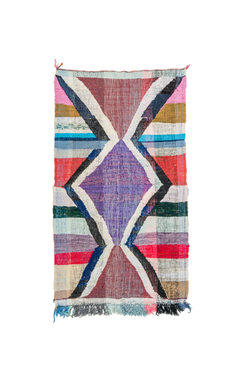 Marokkansk Boucherouite-teppe 125 x 210 cm (Størrelse: 125 x 210 cm)