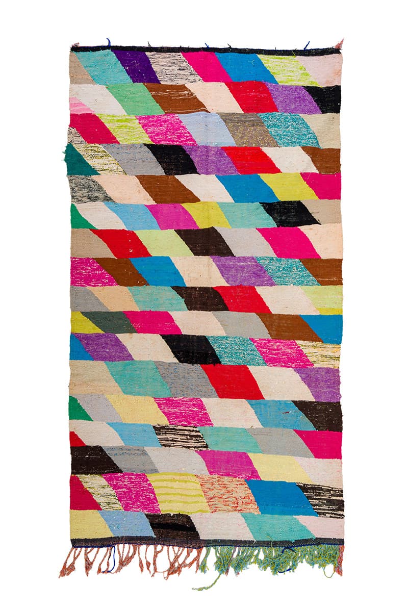 Marokkansk Boucherouite-teppe 155 x 280 cm (Størrelse: 155 x 280 cm)