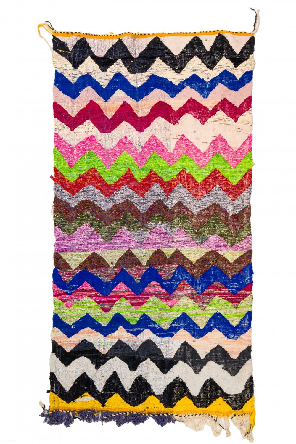 Marokkansk Boucherouite-teppe 125 x 245 cm (Størrelse: 125 x 245 cm)