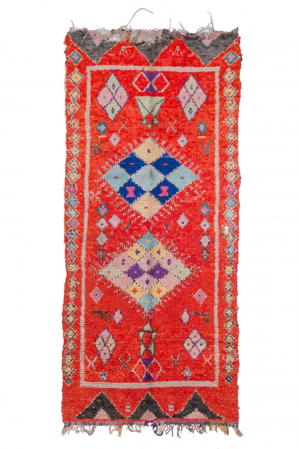 Marokkansk Boucherouite-teppe 340 x 155 cm