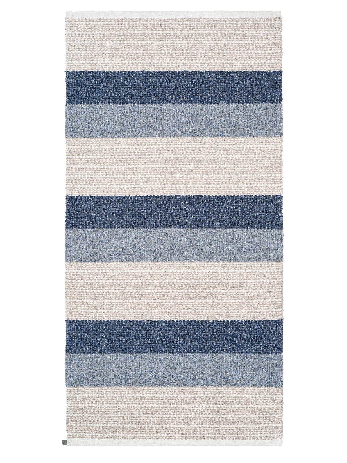 Plast- og garntepper - Horredsmattan Myra mix (blå) (Størrelse: 70 x 220 cm)