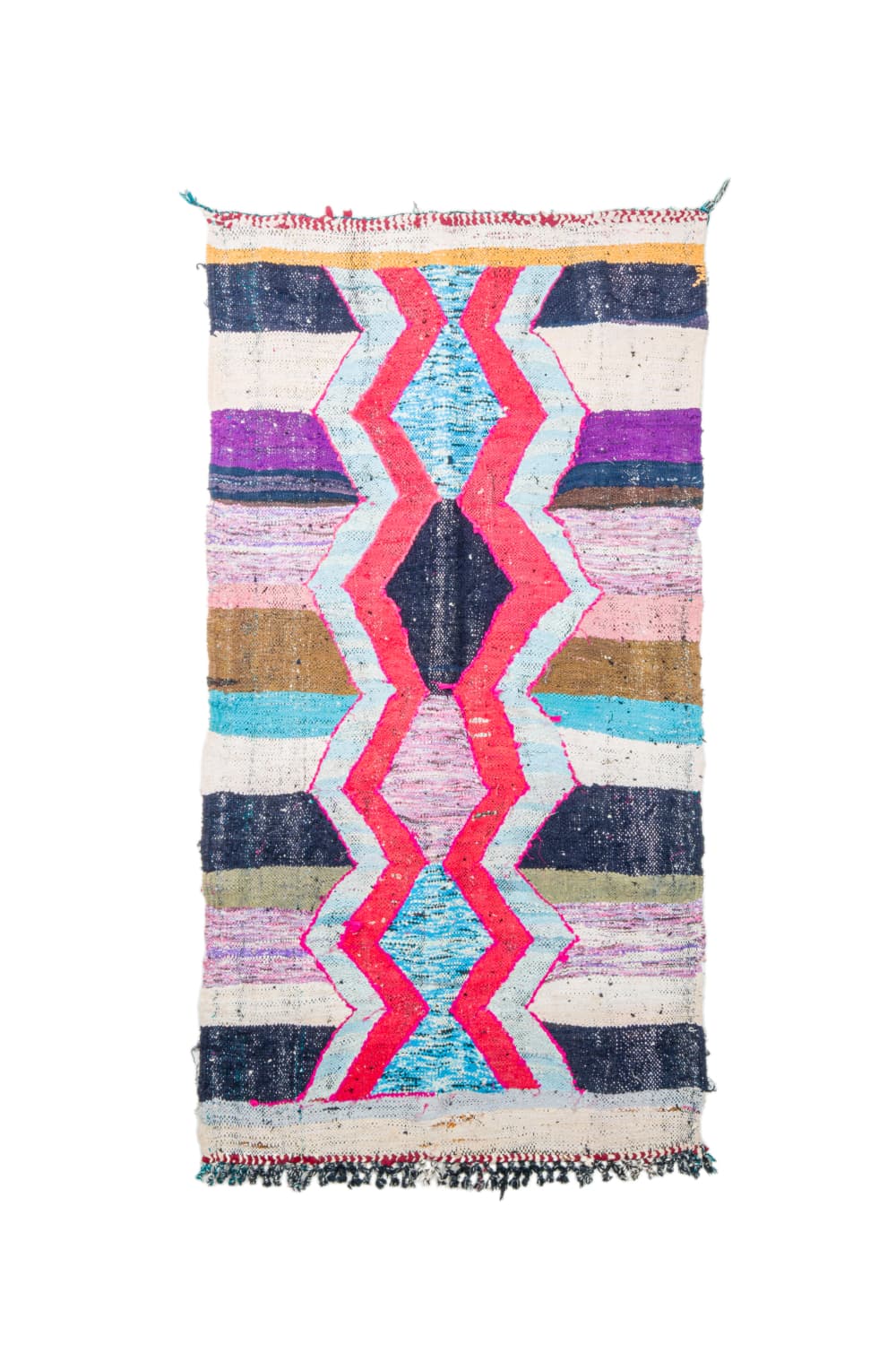 Marokkansk Boucherouite-teppe 115 x 220 cm (Størrelse: 115 x 220 cm)