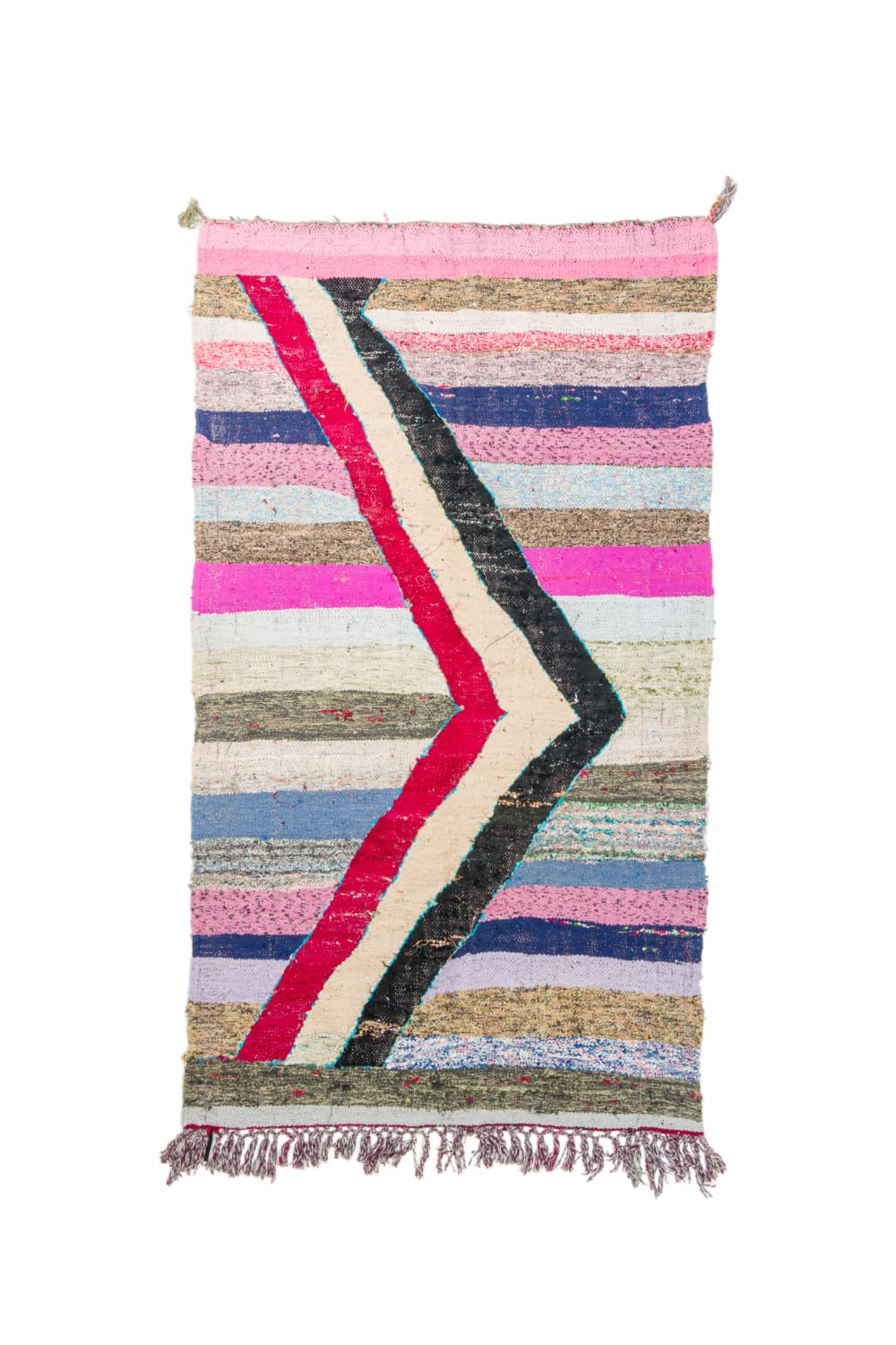 Marokkansk Boucherouite-teppe 130 x 225 cm (Størrelse: 130 x 225 cm)