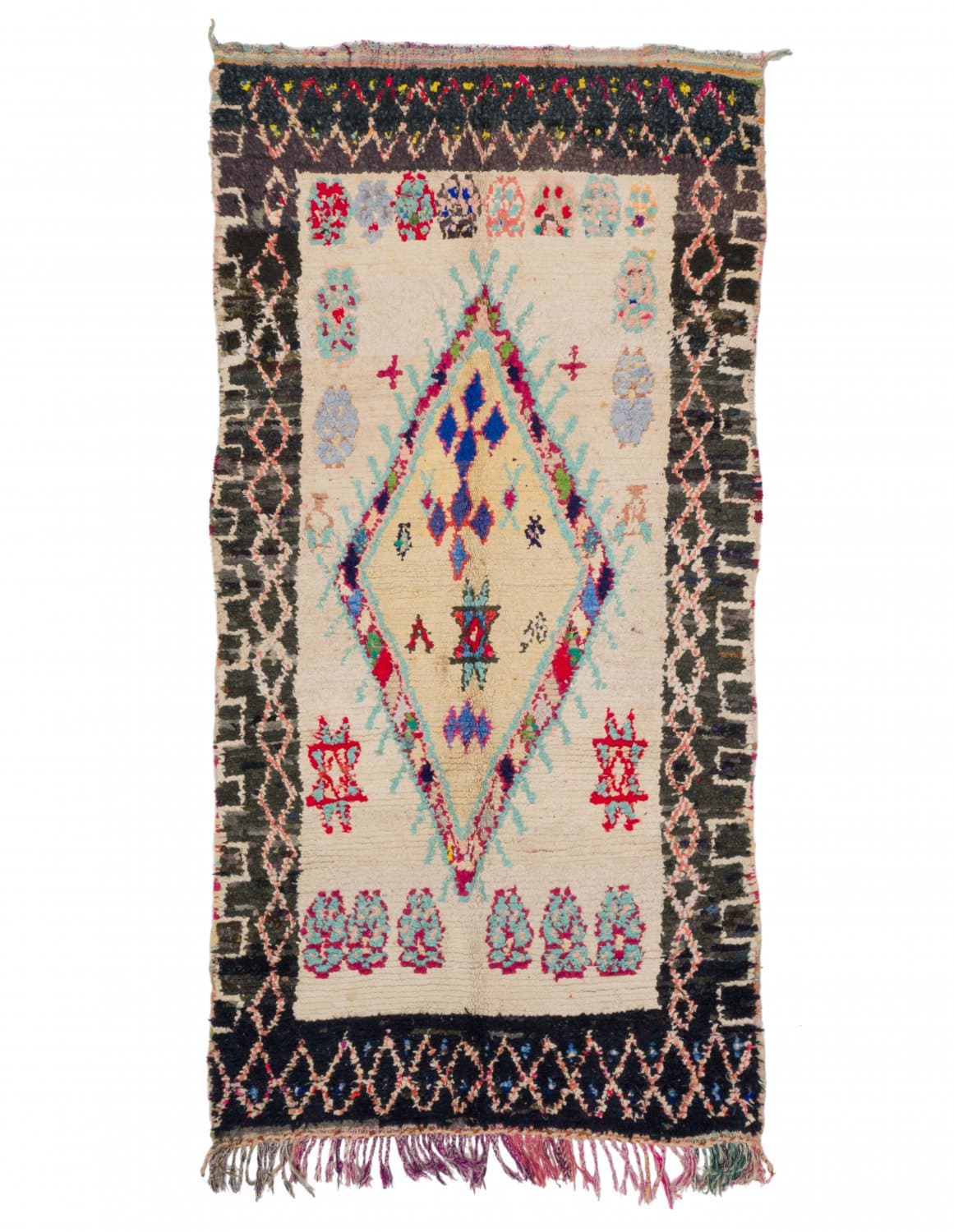 Marokkansk Boucherouite-teppe 270 x 130 cm (Størrelse: 270 x 130 cm)