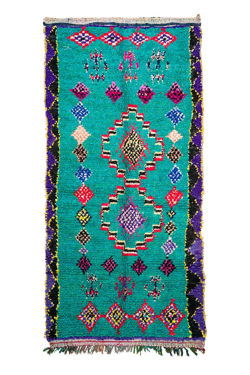 Marokkansk Boucherouite-teppe 155 x 335 cm (Størrelse: 155 x 335 cm)