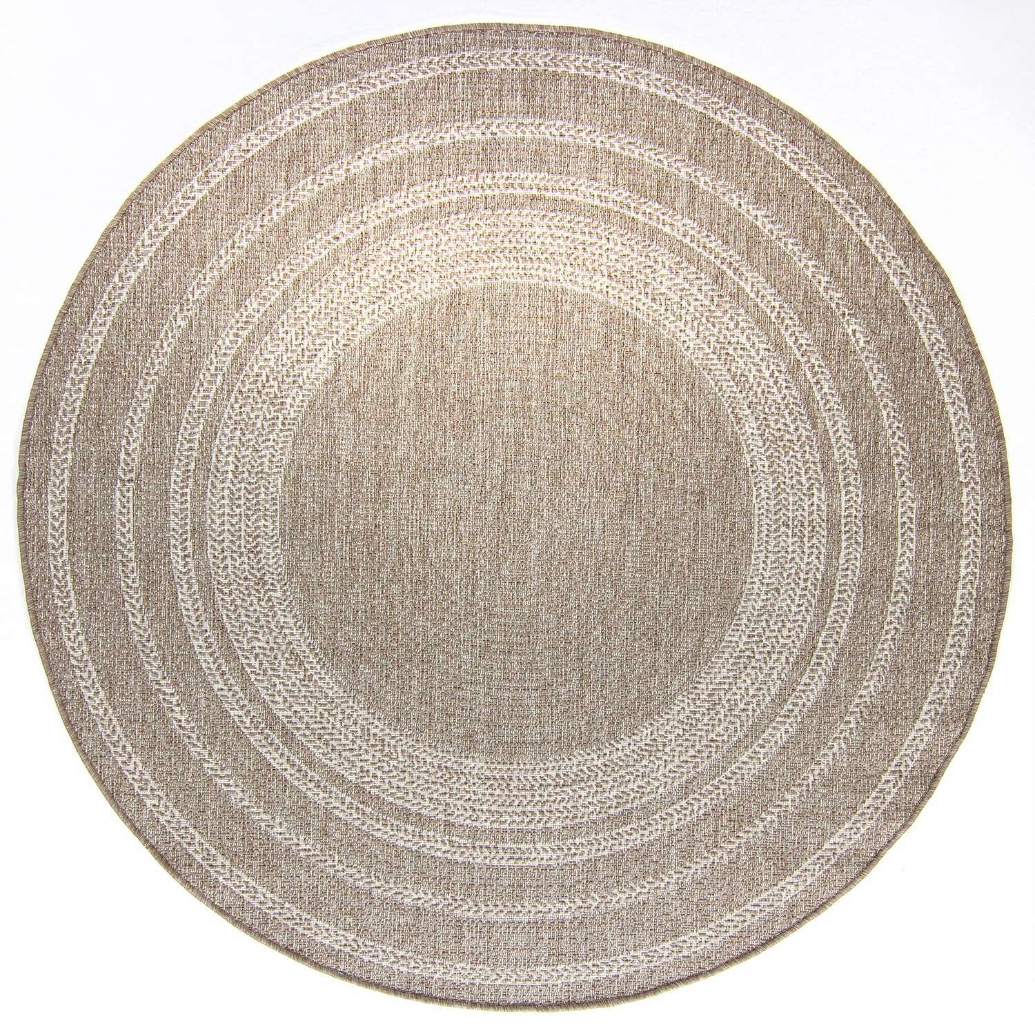 Runde tepper - Indoor/Outdoor Angus (beige) (Størrelse: Ø 240 cm)