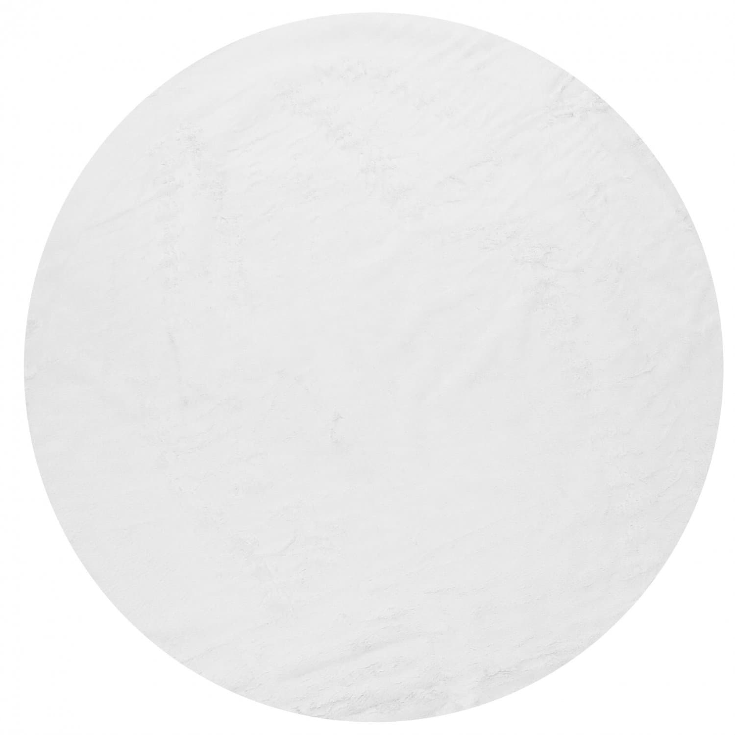 Runde tepper - Aranga Super Soft Fur (hvit) (Størrelse: Ø 183 cm)