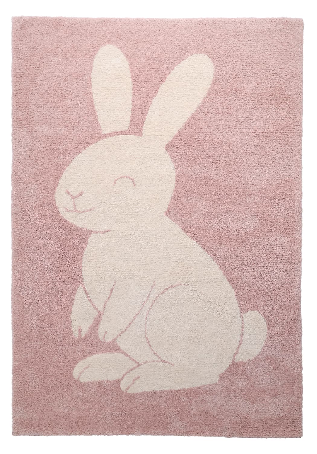 Barneteppe - Soft Bunny (rosa/krem) (Størrelse: 130 x 190 cm)