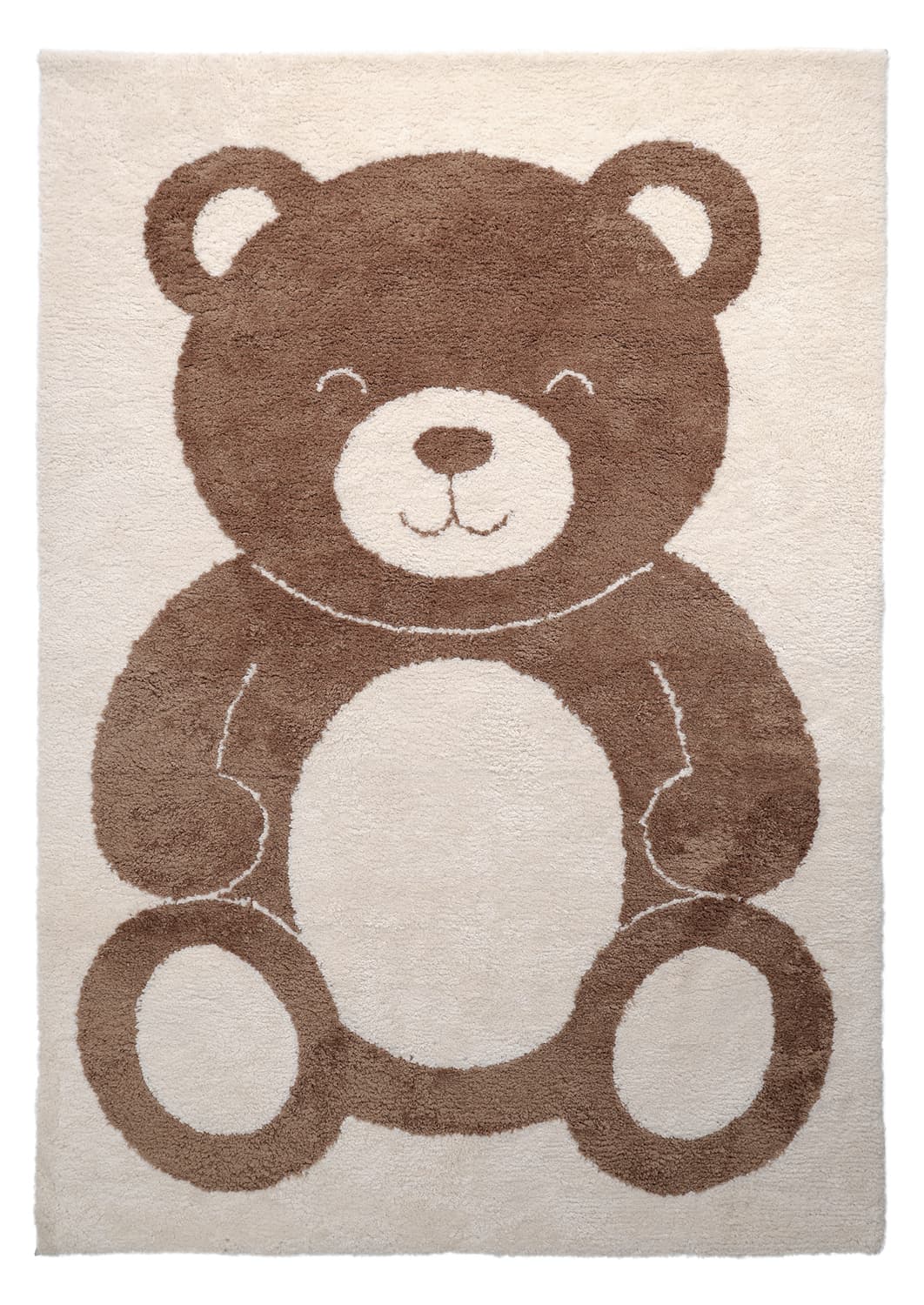 Barneteppe - Soft Teddybear (krem/brun) (Størrelse: 160 x 230 cm)