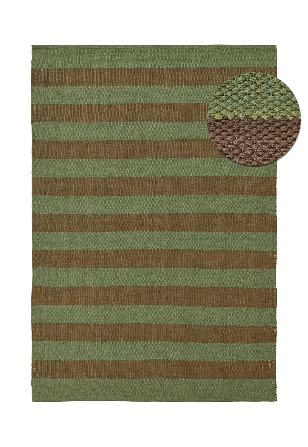 Bomullsteppe - Nilo (mosegrønn) (Størrelse: 140 x 200 cm)