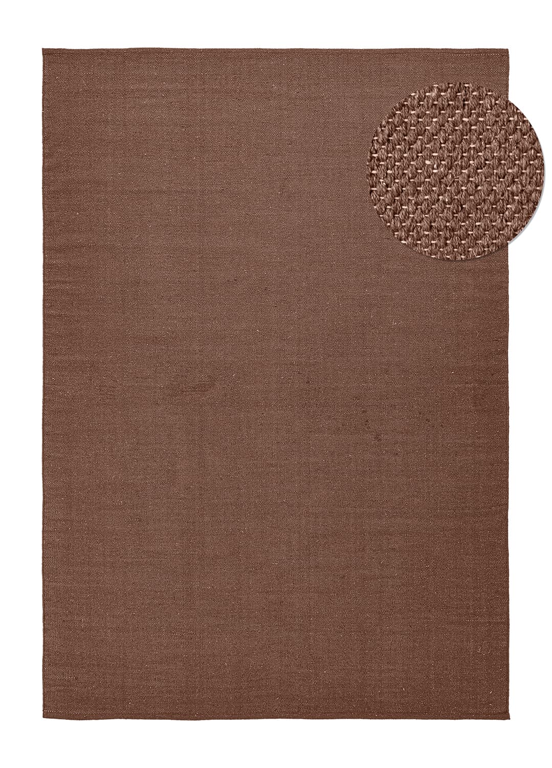 Bomullsteppe - Rigolet (brun) (Størrelse: 200 x 290 cm)