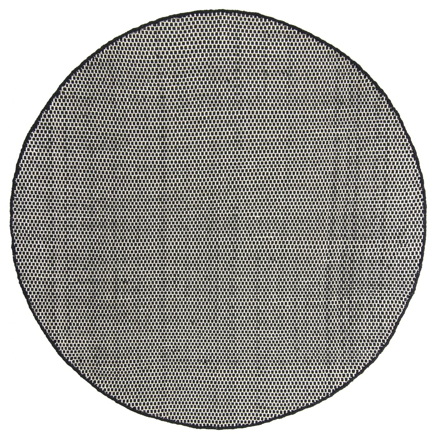 Runde tepper - Coastal (sort/hvit) (Størrelse: Ø 200 cm)