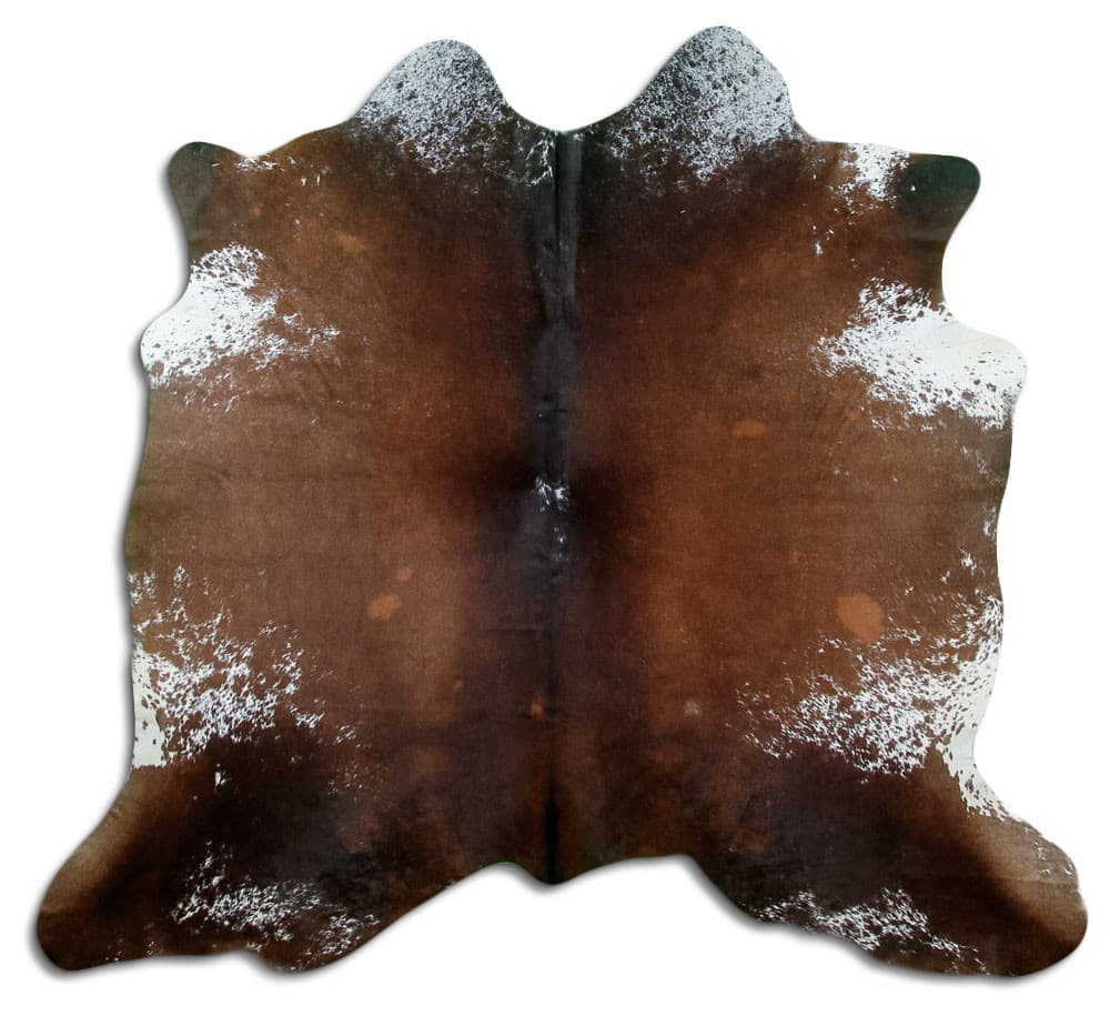 Kuskinn - Brun/hvit 1504 (Størrelse: 180 x 180 cm)