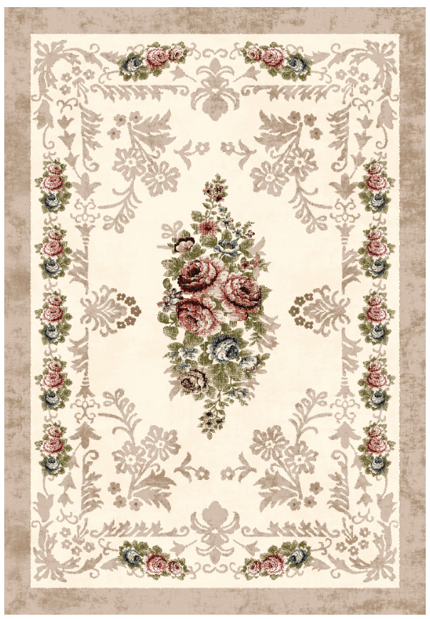 Wilton-teppe - Delpha (beige/multi) (Størrelse: 200 x 280 cm)