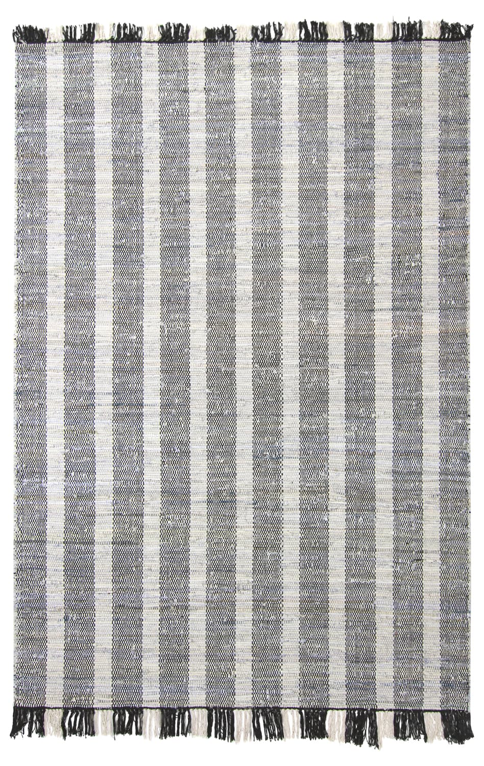 Denimteppe - Ally (svart/off white) (Størrelse: 240 x 340 cm)