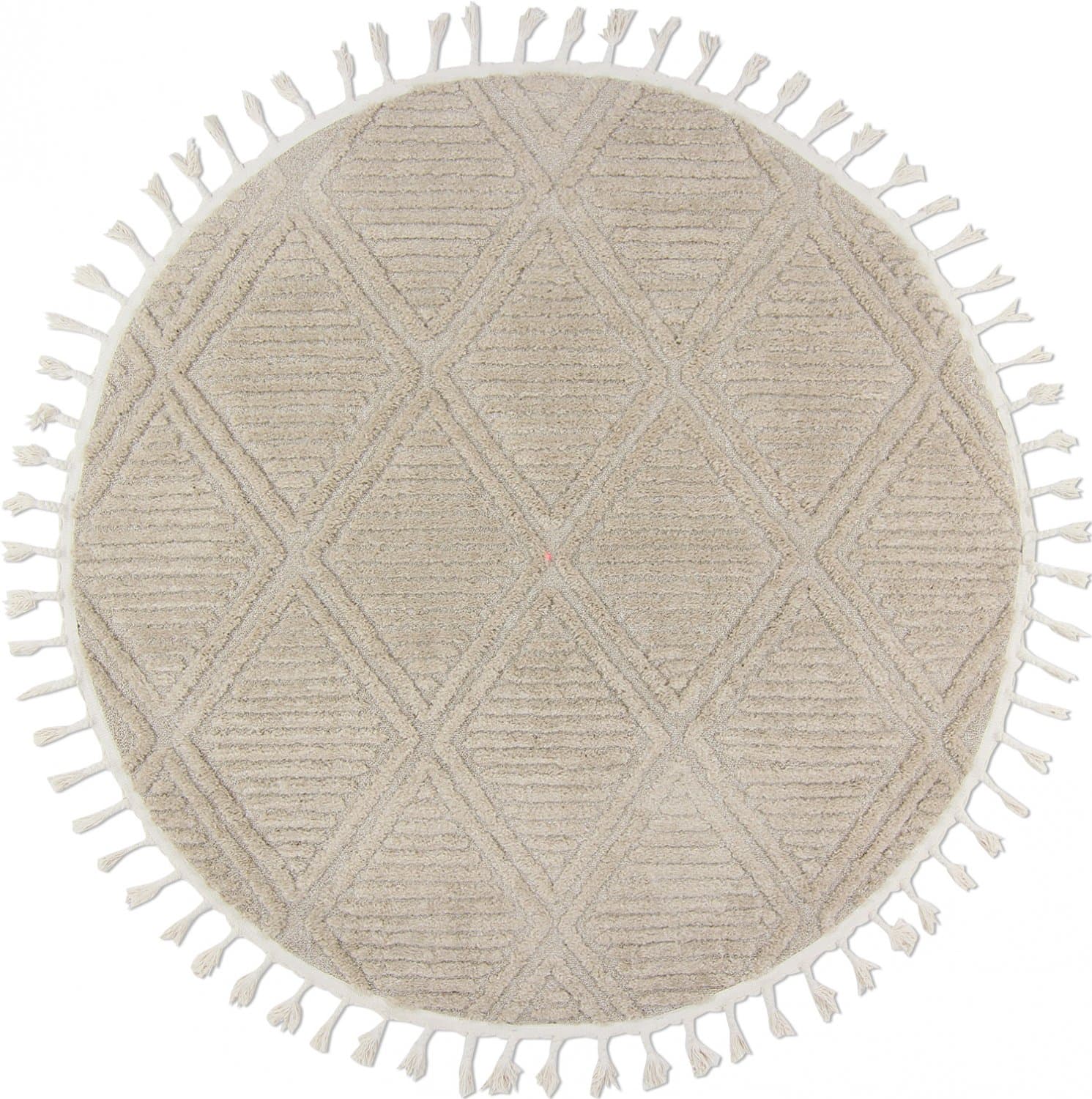 Runde tepper - Dover (beige) (Størrelse: Ø 200 cm)