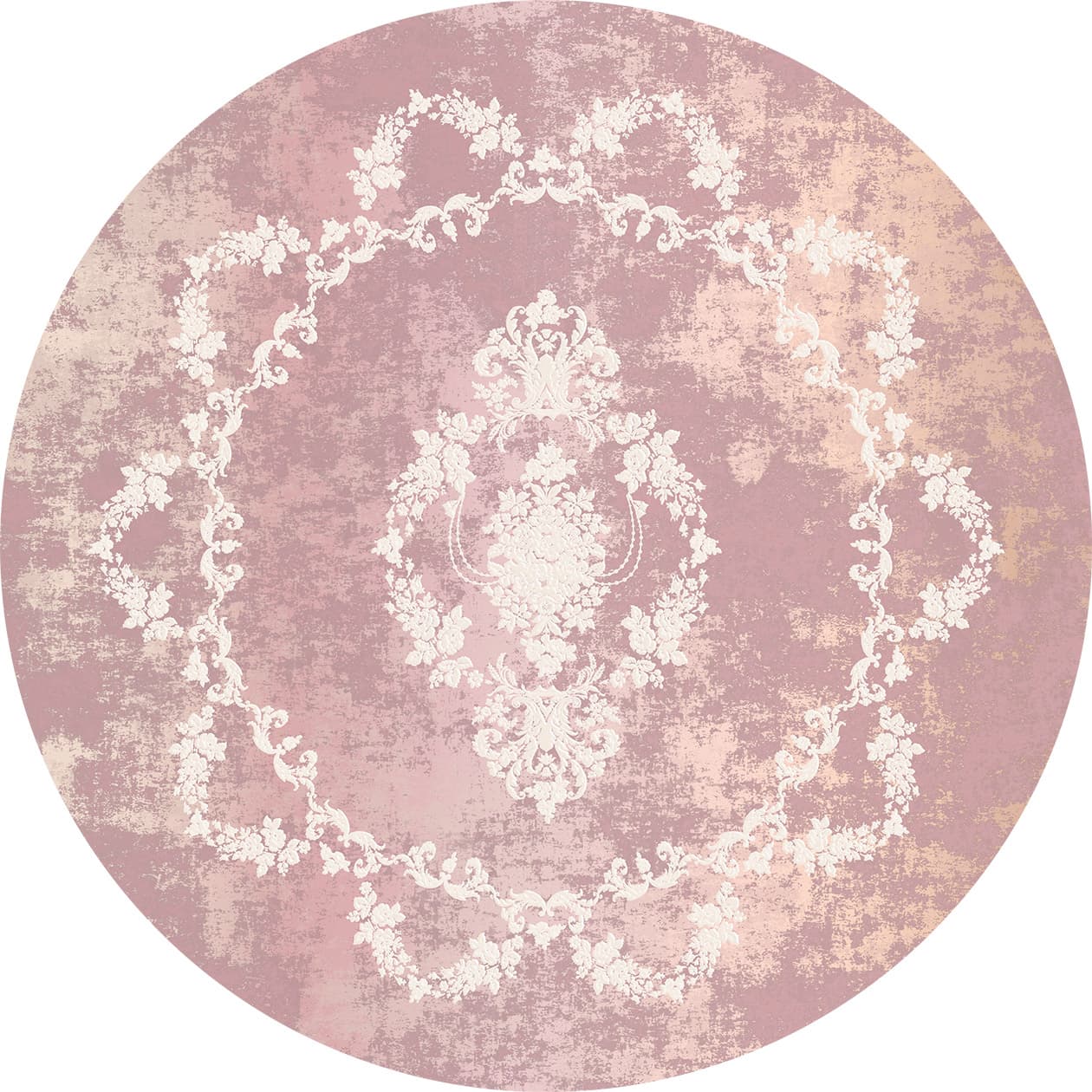 Rundt teppe - Nefta (rosa) (Størrelse: Ø 240 cm)