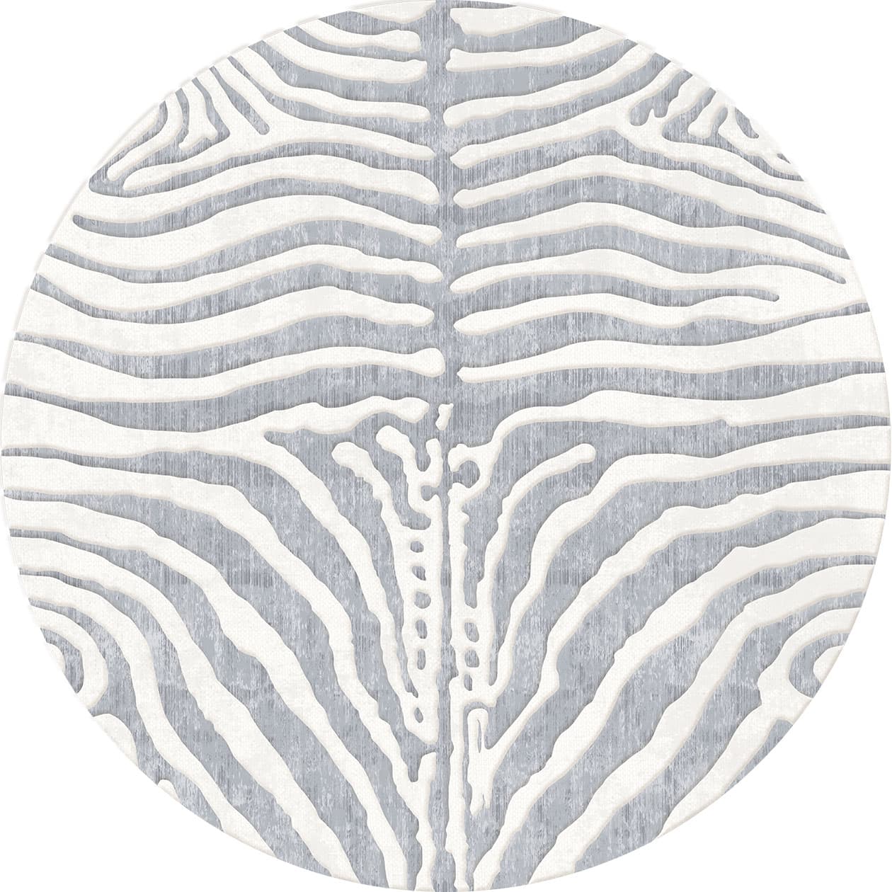 Rundt teppe - Zebra (Størrelse: Ø 240 cm)