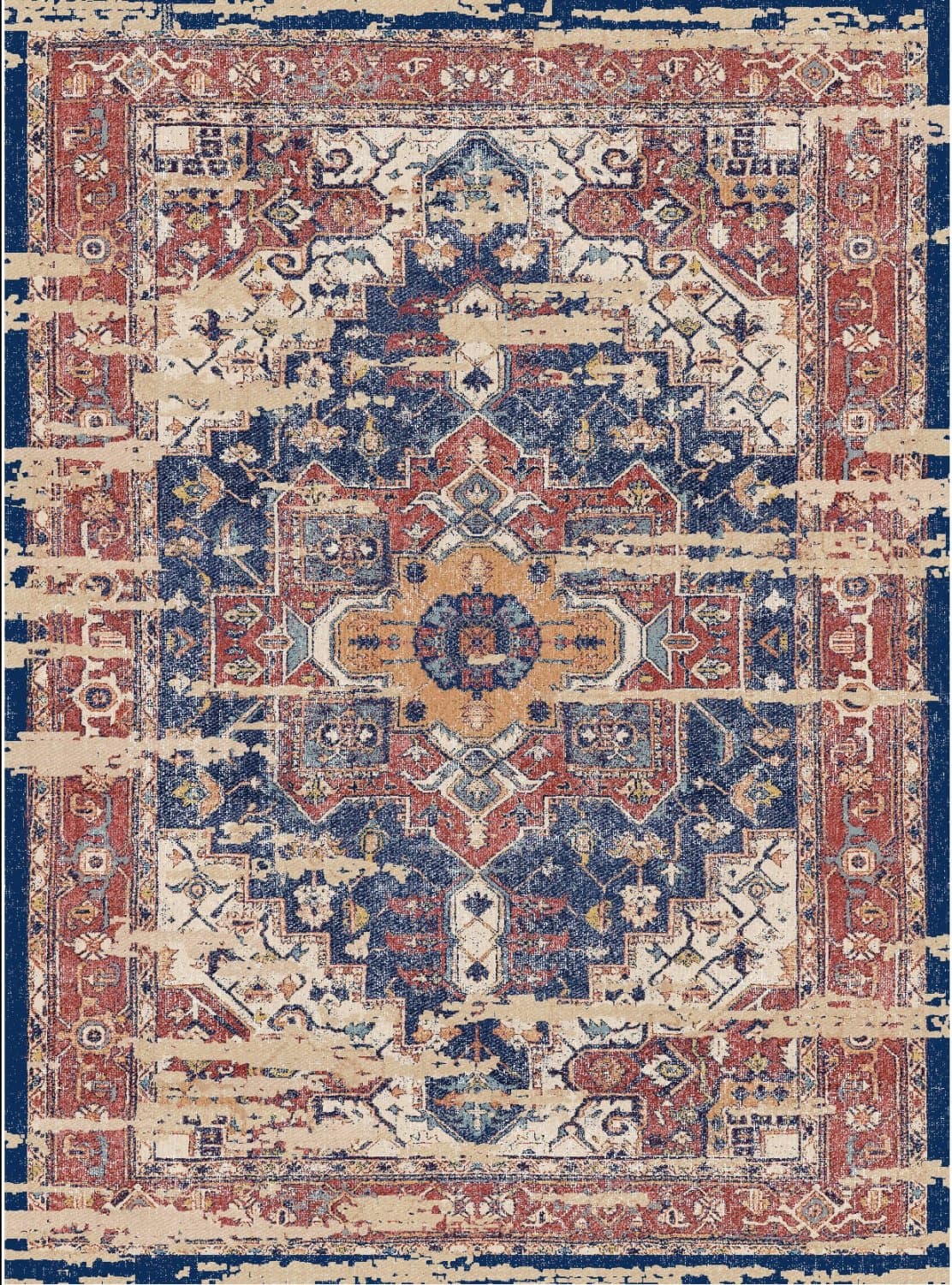 Wilton-teppe - Darnah (rød/multi) (Størrelse: 160 x 230 cm)