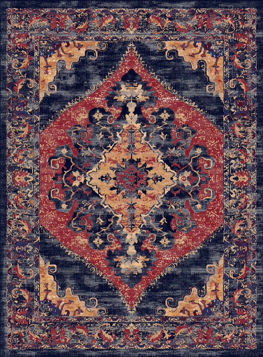 Wilton-teppe - Tabarka (multi) (Størrelse: 240 x 340 cm)
