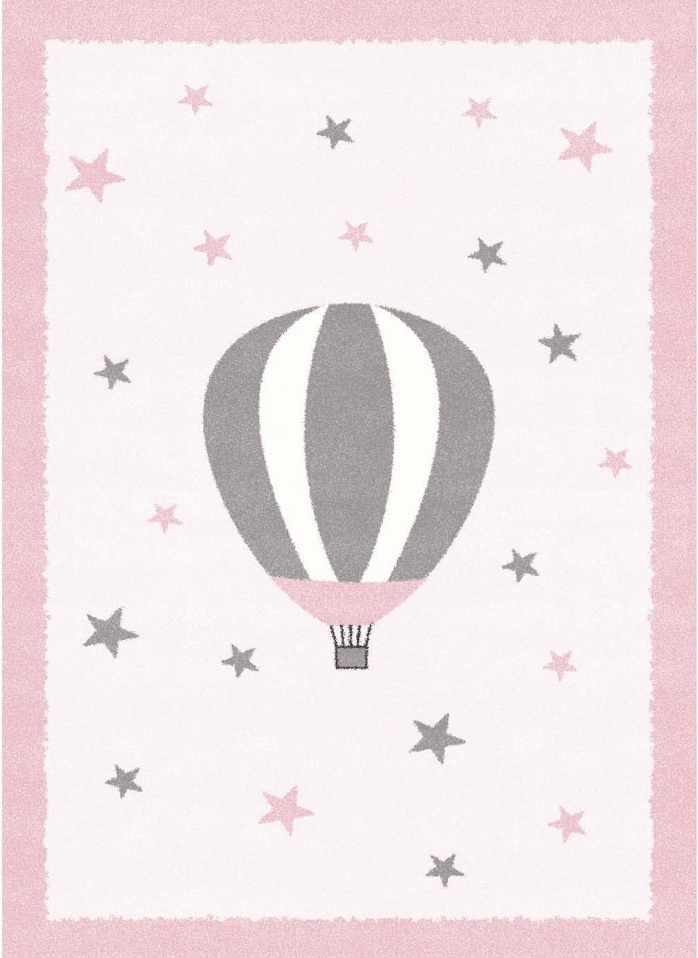 Barneteppe - Alone Balloon (rosa) (Størrelse: 160 x 230 cm)