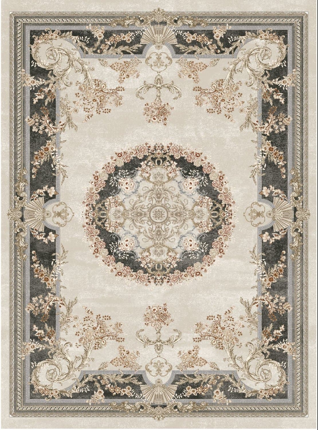 Wilton-teppe - Marand (grå/beige) (Størrelse: 200 x 280 cm)