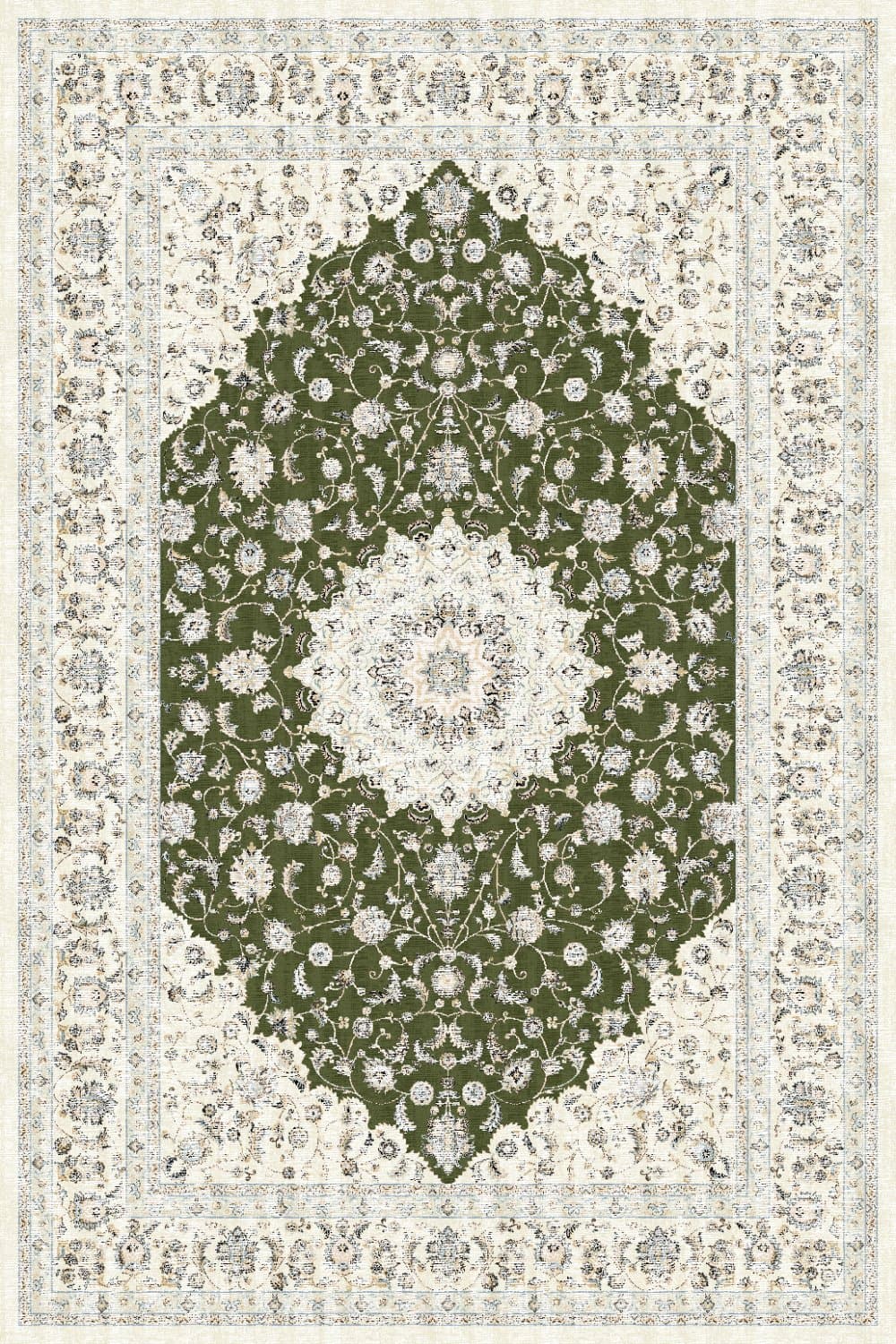 Wilton-teppe - Arabella (grønn) (Størrelse: 160 x 230 cm)