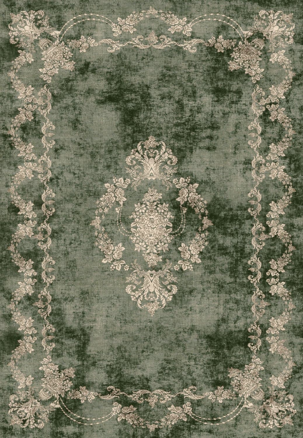 Wilton-teppe - Taknis (grønn) (Størrelse: 340 x 440 cm)